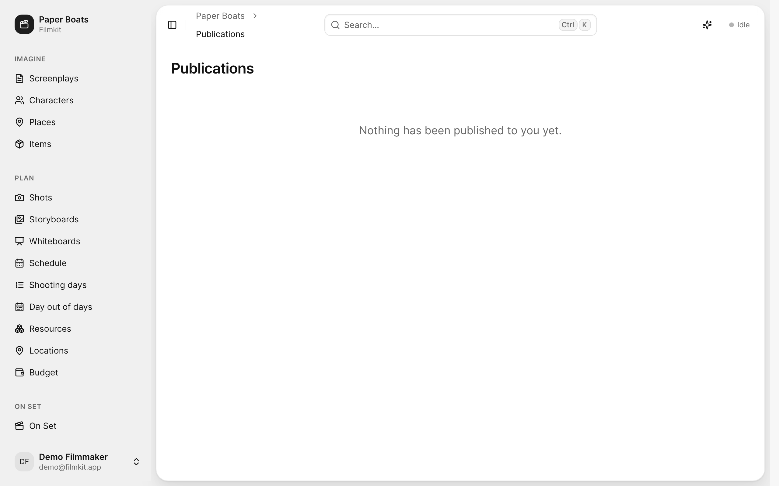 The Publications page of the Paper Boats project.